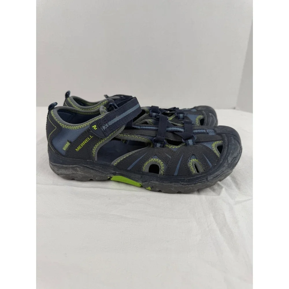 Merrell Hydro Navy Blue Lime Green Water Sandals MY53375‎ Mens 6 Womens 7.5